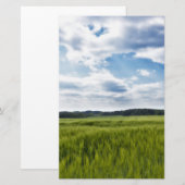 Groene Cornfields en Blauwe Skies Briefpapier (Voorkant / Achterkant)