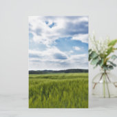 Groene Cornfields en Blauwe Skies Briefpapier (Staand voorkant)