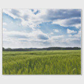 Groene Cornfields en Blauwe Skies Cadeaupapier (Vlak)