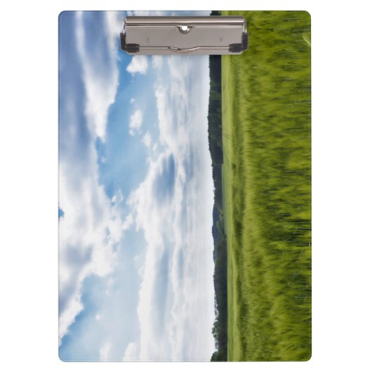 Groene Cornfields en Blauwe Skies Klembord (Voorkant)