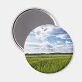 Groene Cornfields en Blauwe Skies Magneet (Voorkant / Achterkant)