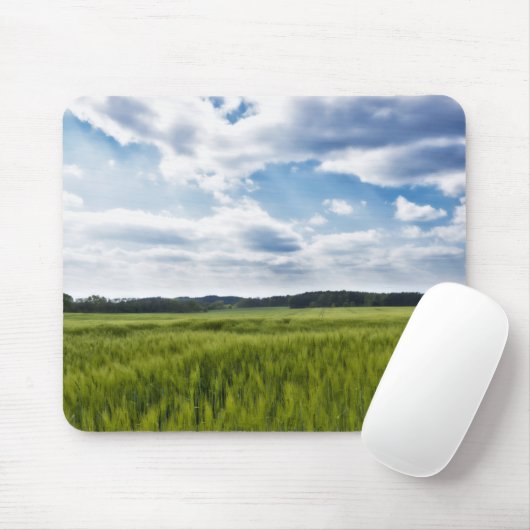 Groene Cornfields en Blauwe Skies Muismat (Met muis)