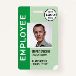 Groene Corporate Logo Medewerker Fotobadge Badge