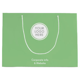 Groene Corporate tas met Logo en Corporate detail Groot Cadeauzakje