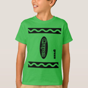 Groene Crayon Box Halloween Party Group Costuum T-shirt