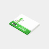 Groene Crayon op maat Post-it® Notes (Schuin)