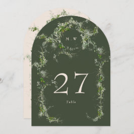 Groene Cream Eucalyptus Krans Boog Tafelnummer