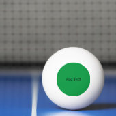Groene Creëer Uw eigen knop Tekst toevoegen Pingpongbal (Net)