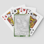 Groene Creëer Uw Eigen Persoonlijke Foto Lijst Speelkaarten (Achterkant)