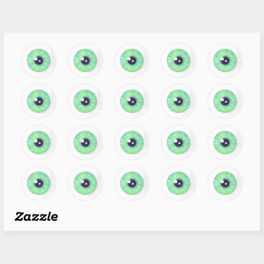 Groene Creepy Eyeball Sticker (Vel)