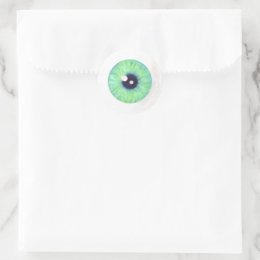 Groene Creepy Eyeball Sticker (Tas)