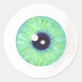 Groene Creepy Eyeball Sticker (Voorkant)