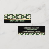 Groene Creme Circles Patroon | Zwarte Mini Biz-Kaa Mini Visitekaartje (Voorkant / Achterkant)