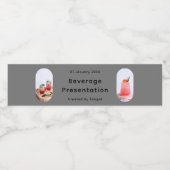 Groene Crème Esthetisch Eenvoudig Drank Drank  Waterfles Etiket (Enkel label)