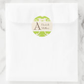 Groene Crème Pas Laatste en Voornaam Sticker aan (Tas)