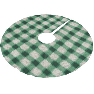Groene Crème Plaid Kerstboom Rok