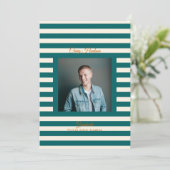 Groene Crème Preppy Afstudeerfoto Kaarten (Staand voorkant)