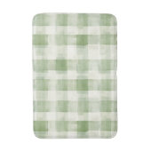 Groene Crème Schotse Ruit Badmat (Voorkant Verticaal)