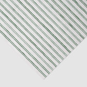 Groene Crème Strepen Kerstmis Tissuepapier (Detail)
