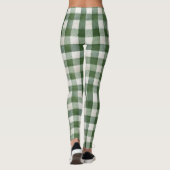 Groene Crème Strepen Leggings (Achterkant)