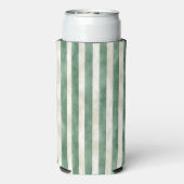 Groene Crème Strepen Seltzer Blikjeskoeler (Seltzer Achterkant)