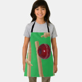 Groene Cricket Ball Wickets, Kinder Full Print Sch Schort (Insitu)