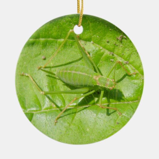 Groene cricket Camouflage - Aangepaste verjaardag Keramisch Ornament (Voorkant)