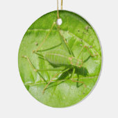 Groene cricket Camouflage - Aangepaste verjaardag Keramisch Ornament (Links)