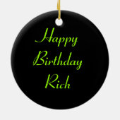 Groene cricket Camouflage - Aangepaste verjaardag Keramisch Ornament (Achterkant)