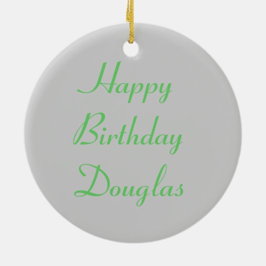 Groene cricket Macro - Aangepaste verjaardag Keramisch Ornament (Achterkant)