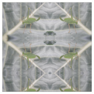 Groene cricket Macro Patterned Animal Fabric Stof