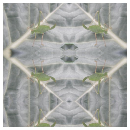 Groene cricket Macro Patterned Animal Fabric Stof (Swatch)
