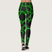Groene Cubs Abstracte achtergrond Leggings (Achterkant)