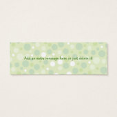 Groene Cupcake Gift Label Mini Visitekaartjes (Achterkant)