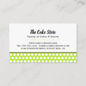 Groene Cupcake & Polka Dot, Cake Maker, Cake Store Visitekaartje (Achterkant)