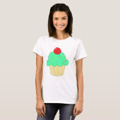 Groene Cupcake T-shirt (Voorkant volledig)