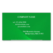 Groene curvelijnen magnetisch visitekaartje (Voorkant)