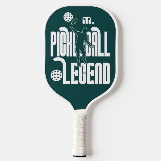 Groene Custom Monogram Pickleball Queen Pickleball Paddle (Achterkant)