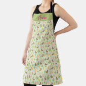 Groene Cute Pasen Schort met Konijn Gepersonalisee (Insitu)