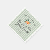 Groene Cutie Hoofdsqueeze Citrus Bruidsfeestje Servet (Hoek)