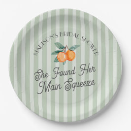 Groene Cutie Main Squeeze Citrus Bruiloftsborrel Papieren Bordje