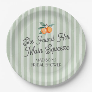 Groene Cutie Main Squeeze Citrus Bruiloftsuitvaart Papieren Bordje