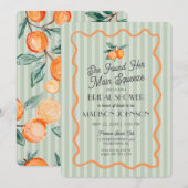 Groene Cutie Main Squeeze Citrus Vrijgezellenfeest Kaart (Voorkant / Achterkant)