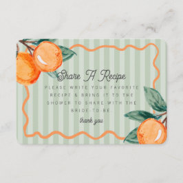 Groene Cutie Pastel Citrus Bruids Deel een recept Informatiekaartje
