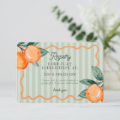 Groene Cutie Pastel Citrus Bruids Registry Insert Informatiekaartje (Staand voorkant)