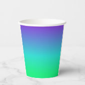 Groene Cyaan Paarse Sorbet Spring Paper Cup Papieren Bekers (Voorkant)