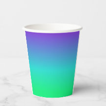 Groene Cyaan Paarse Sorbet Spring Paper Cup