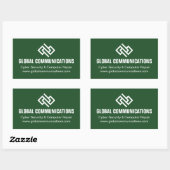 Groene Cyber Technologie Computerbedrijf Aangepast Rechthoekige Sticker (Vel)