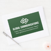 Groene Cyber Technologie Computerbedrijf Aangepast Rechthoekige Sticker (Envelop)