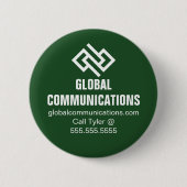 Groene Cyber Technologie Computerbedrijf Custom Ronde Button 5,7 Cm (Voorkant)
